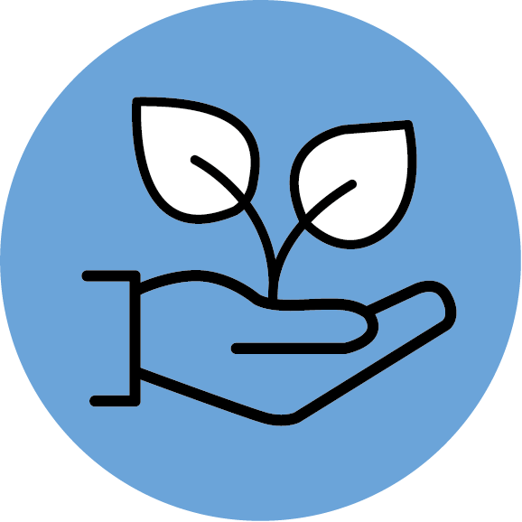 Icon: Arbeiten Sie nachhaltig!