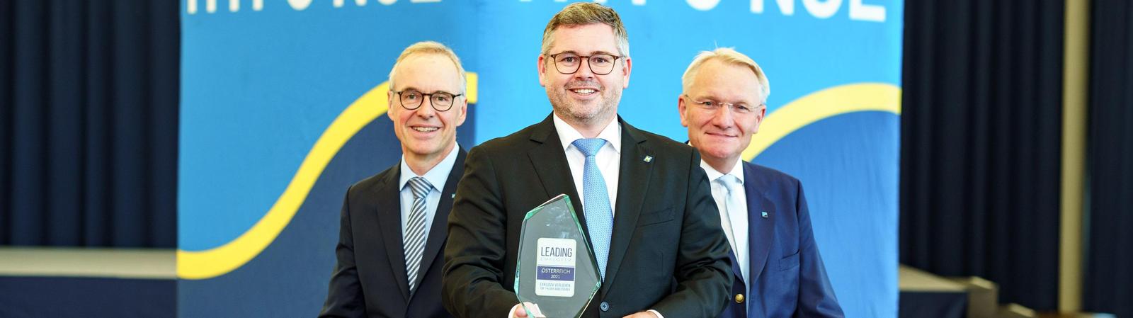 Vorstand Wolfgang Viehauser, Landesrat Ludwig Scherlitzko und Vorstand Udo Birkner