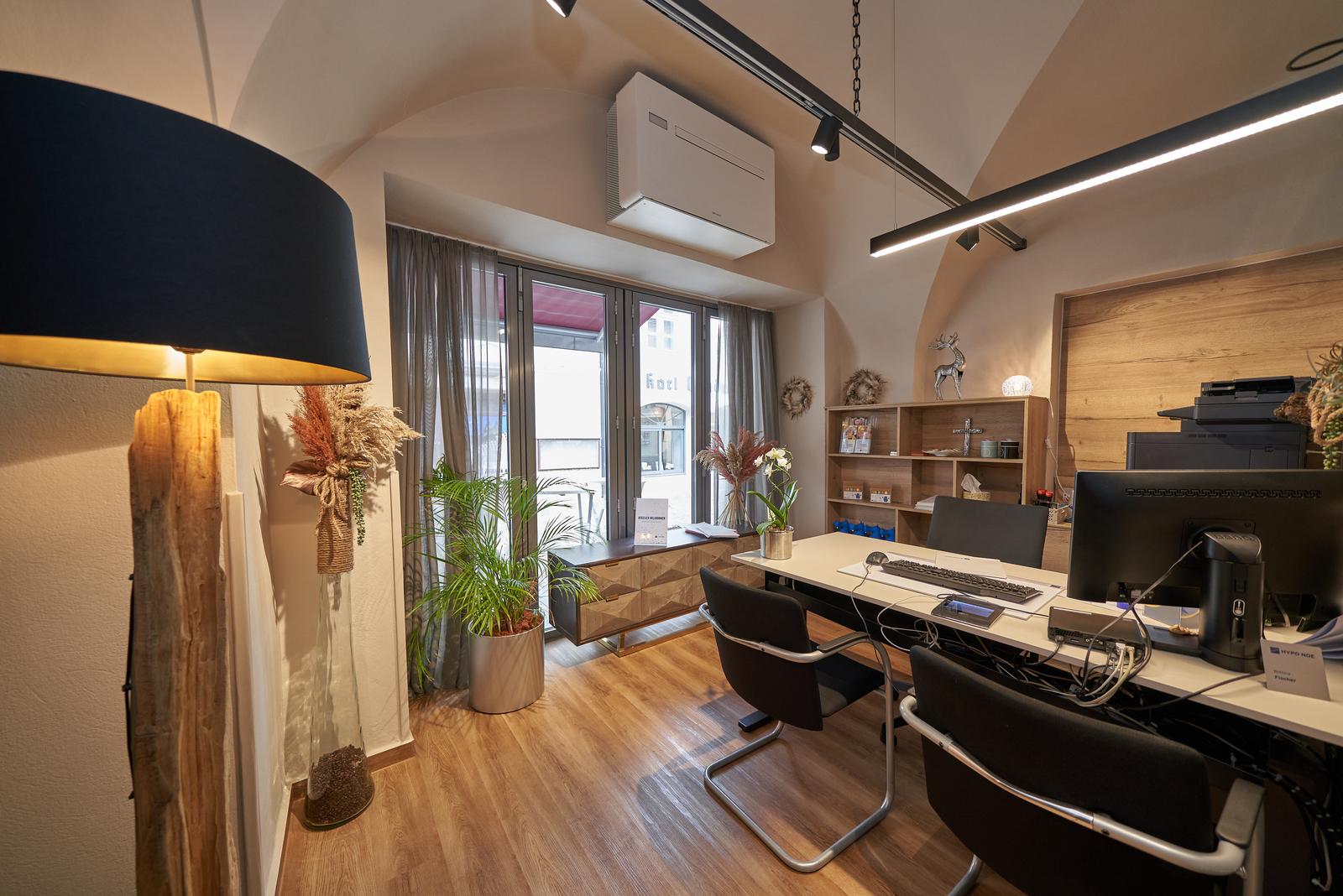 Beratungszimmer der neuen HYPO NOE Filiale in Melk