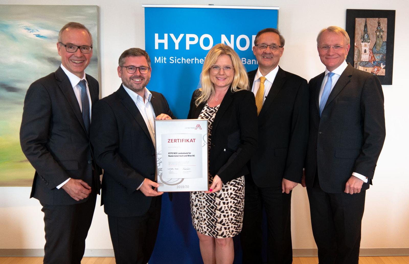 HYPO NOE ist einer von nur 50 niederösterreichischen Leitbetrieben – Nachhaltigkeit und unternehmerischer Erfolg sind kein Widerspruch