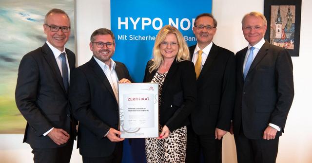 HYPO NOE ist einer von nur 50 niederösterreichischen Leitbetrieben – Nachhaltigkeit und unternehmerischer Erfolg sind kein Widerspruch